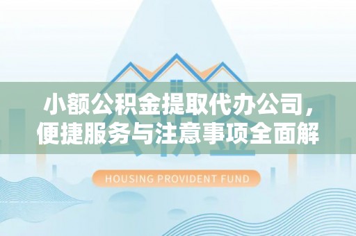 商丘小额公积金提取代办公司，便捷服务与注意事项全面解析