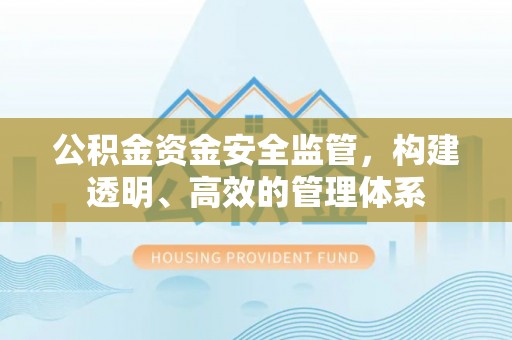 商丘公积金资金安全监管，构建透明、高效的管理体系