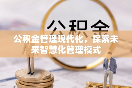 商丘公积金管理现代化，探索未来智慧化管理模式
