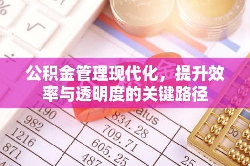 商丘公积金管理现代化，提升效率与透明度的关键路径