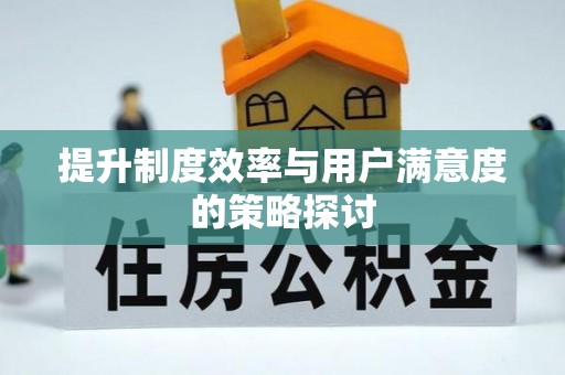 商丘提升制度效率与用户满意度的策略探讨